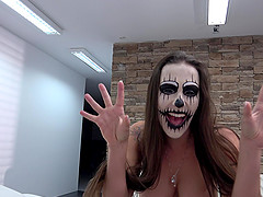 Halloween ass fuck and deepthroat from slutty babe Mea Melone