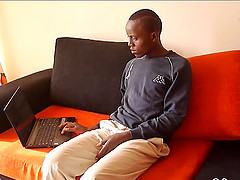 Black African Twink Joseph Jerking Off