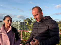 Nicci finally agrees to bounce on a friend's dick in the car