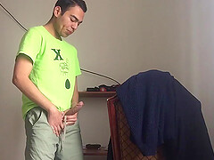 Young Latino Gilberto Beating Off