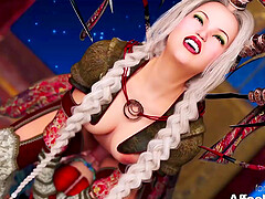Fantasy heroes having futa threesome sex