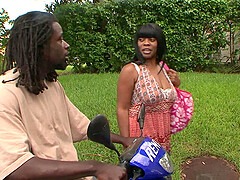 Busty ebony MILF Sani fucked hardcore by a big black dick