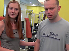 After hard training in gym lassie is ready for sex for money