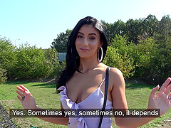 Standing doggy style after amazing blowjob is Nelly Kent's wish