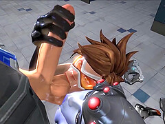 Nice ass and nice tits Overwatch heroes fucking with big dick in their pussy and ass.