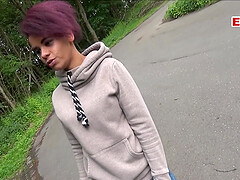 german ebony teen hitchhiker public fuck pick up
