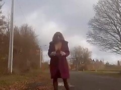 An open walk on the road with my mask