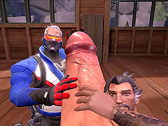Hot muscular BBC guy fucks white rich man in the ass, while heroes get to worship dick
