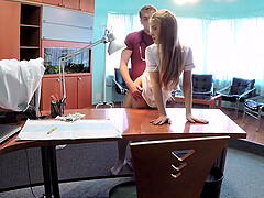 Doctor and a hot nurse spend their time at work fucking hard