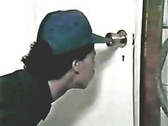 Guy Peeping Through Key Hole