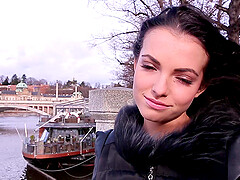 Brunette model Sapphira picked up from the streets for erotic video