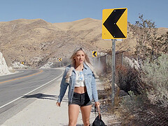 Abella Danger picked up and has lesbian sex with Reagan Foxx