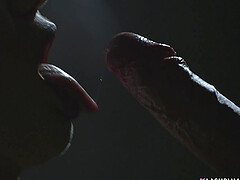 Erotic fucking in the dark with redhead slut Dana Santo and her man