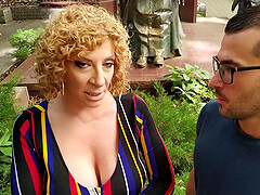 Mature slut Candy Alexa with massive fake bazooms fucked by a stanger