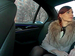 Sexy rich woman shows everything to the stranger. Elite Car Driver by Jeny Smith