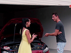 German horny milf seduces a guy for hardcore fuck