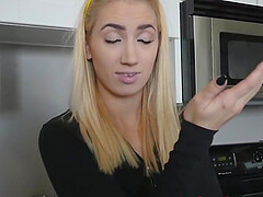 Cute blonde suck cock until he cums