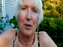 Dirty talking granny blowjob