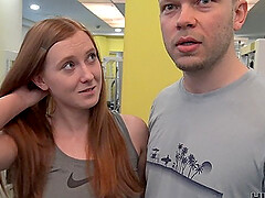 Gorgeous teen girl fuck in GYM for money(4k)