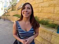 POV video of cock hungry Geneva King sucking and getting fucked