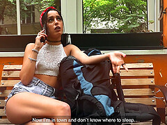 Skinny hottie Bad Lady gets undressed and fucked by a stranger