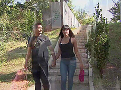 Natural boobs Brunette Latina Giselle Bitenkur fucked by a black dude