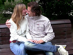 Hot ass girlfriend Mandy removes her jeans to be fucked deep