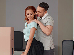 Gorgeous redhead Veronica Leal enjoys having passionate morning sex