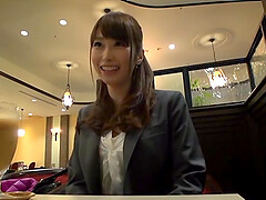Amateur girl from Japan gives a road head and eats his cum
