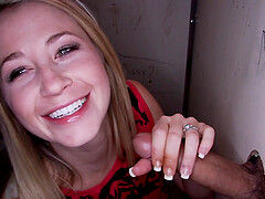 Horny chick Casi James gets her hands on a stranger's big cock