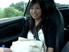 Japanese brunette, Karin Asahi sucks dick, uncensored