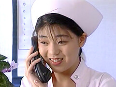 Smooth fucking on the hospital bed with Japanese nurse Eri Ueno